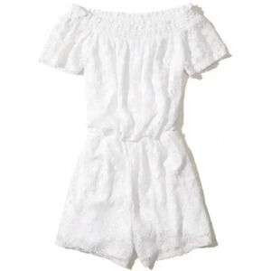 Elegant White Lace Off-Shoulder Jumpsuit